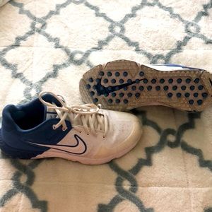 Dark blue running shoes